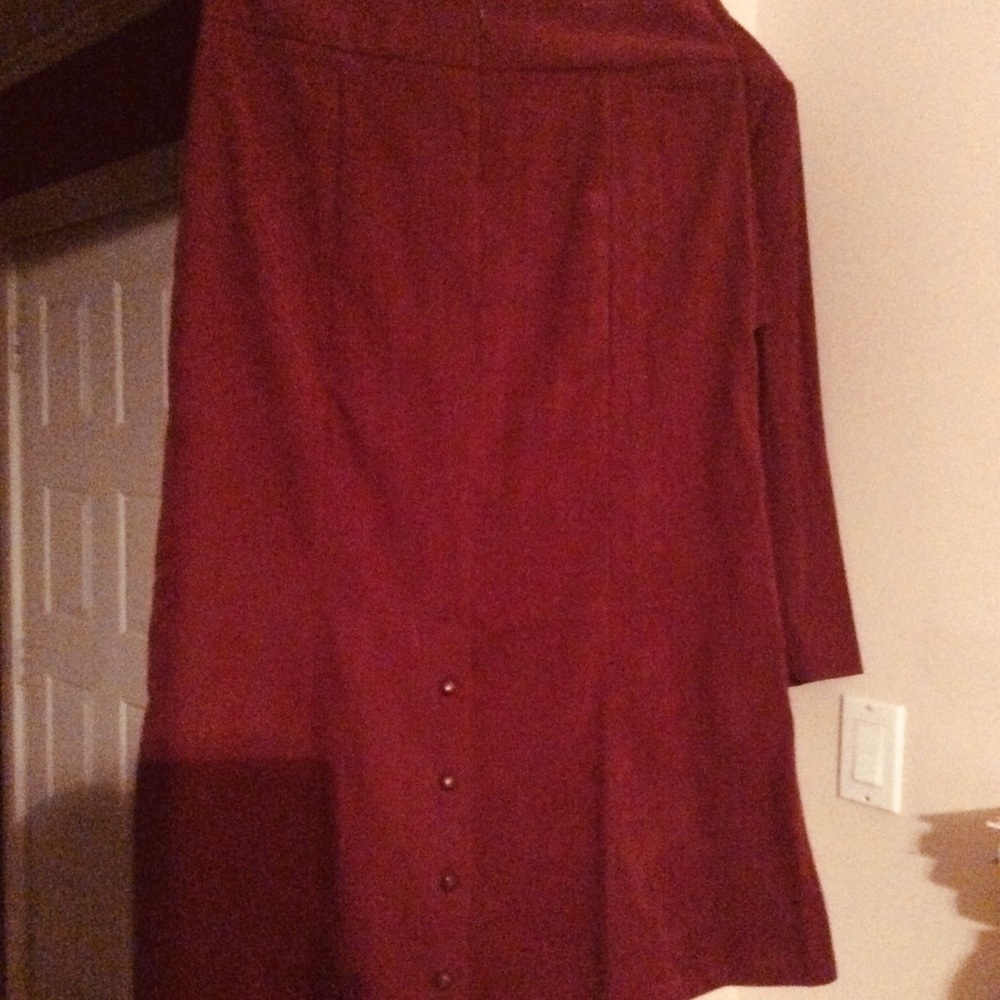 Maroon 2 piece suit